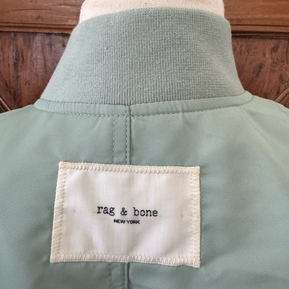 Rag & Bone Manstone Bomber Jacket sage green - Picture 7 of 13